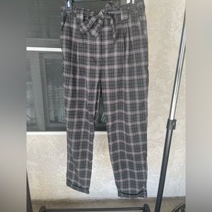 High Waisted Plaid Pants